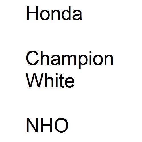 Honda, Champion White, NHO.